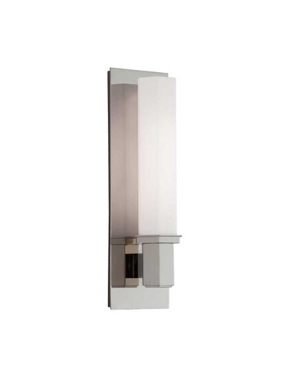 Walton 1-Light Bath Sconce in Polished Nickel.